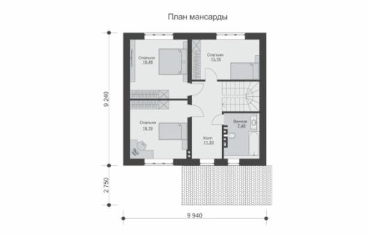 Дом с мансардой